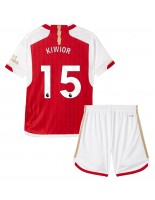 Arsenal Jakub Kiwior #15 Domácí dres pro děti 2023-24 Krátký Rukáv (+ trenýrky)